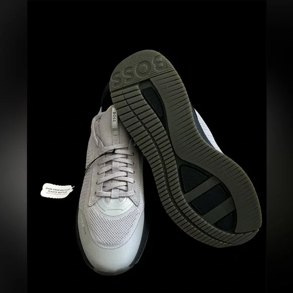 Size 11 - HUGO BOSS TTNM EVO_Slon_Knsd Men’s Sneakers in Open Grey 50498904-060